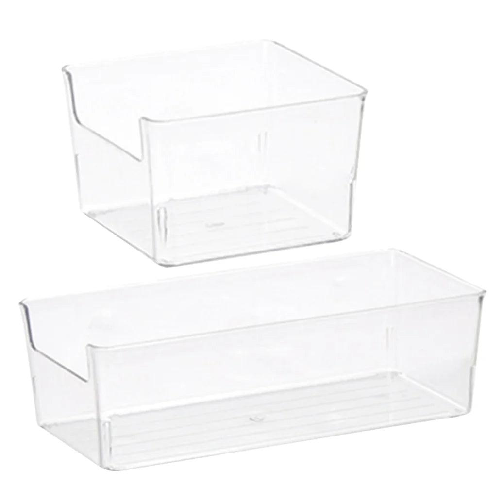 Desktop Storage Box with Dividers, Clear C626