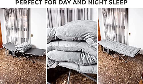 Camping Cot and Mattress Folding Outdoor Travel Bed 2 Pack K96369
