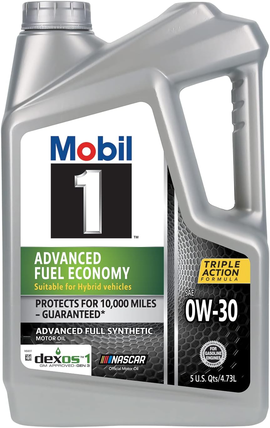 Mobil 1 Advanced Fuel Economy Full Synthetic Motor Oil 0W-30, 5 Quart (Pack of 2)