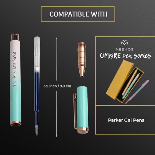6 Pack 3.9 inch Ballpoint Pen Refills, 1.0mm Tip, Black Ink F33245