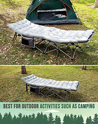 Camping Cot and Mattress Folding Outdoor Travel Bed 2 Pack K96369