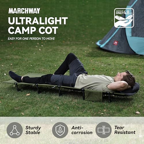 Ultralight Folding Camping Cot Bed, Portable Compact for Outdoor Travel C595