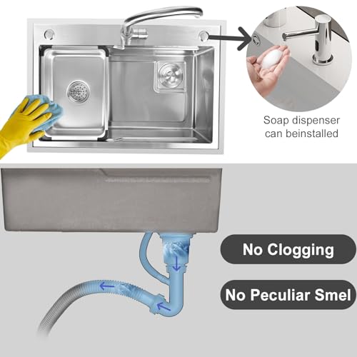 Stainless Steel Freestanding Single Bowl Sink with Faucet S3485