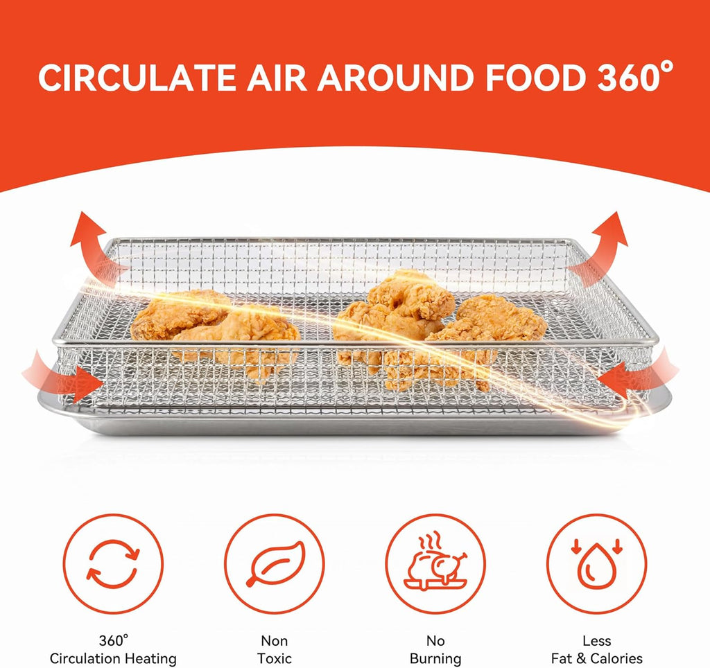 Stainless Steel Air Fryer Basket and Baking Tray for Convection Toaster Oven R7120