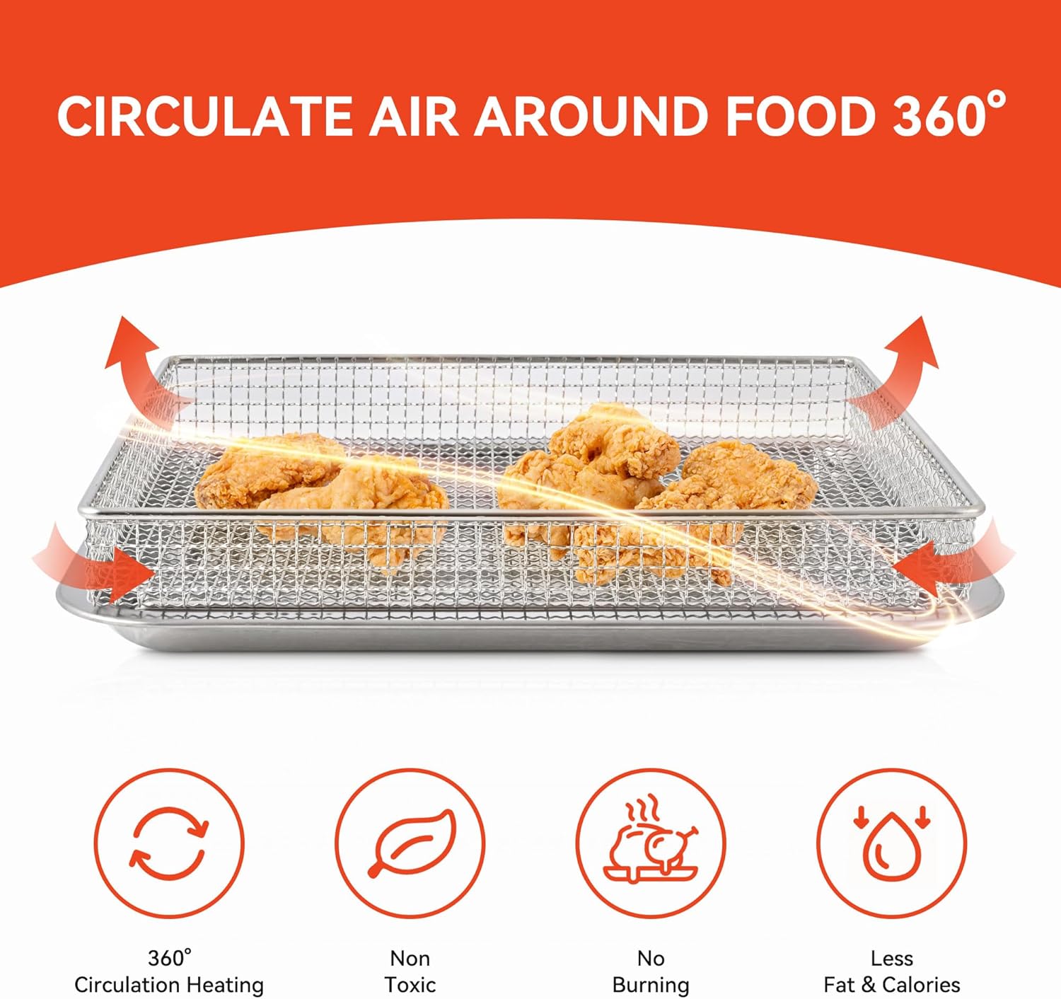 Stainless Steel Air Fryer Basket and Baking Tray for Convection Toaster Oven R7120