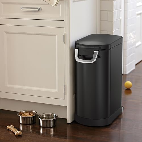 Pet Food Storage Container, 35 Liter, Brushed Stainless Steel Q416254