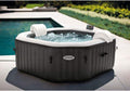 Intex 79" X 28" PureSpa Jet and Bubble Deluxe Inflatable Hot Tub Set with Energy Efficient Cover, 4-Person 28457EP