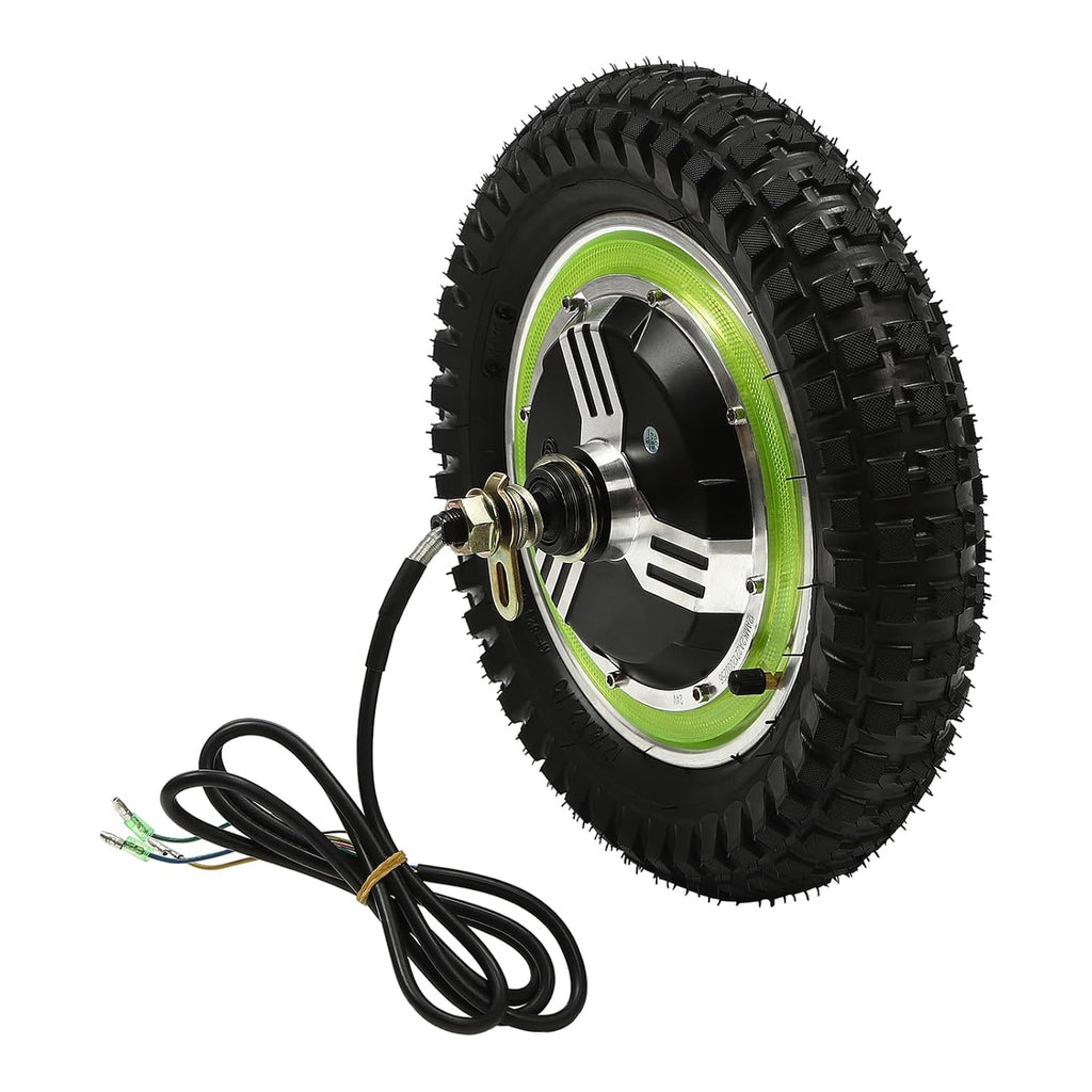 12'' Electric Bicycle Brushless Hub Motor Front Rear Wheel Cycle Bike E-Bike Hub Motor Conversion Kit 24V 350W Brushless Gearless Hub Motor Electronic Brake Disc Brake 15~30KM/H 600RPM