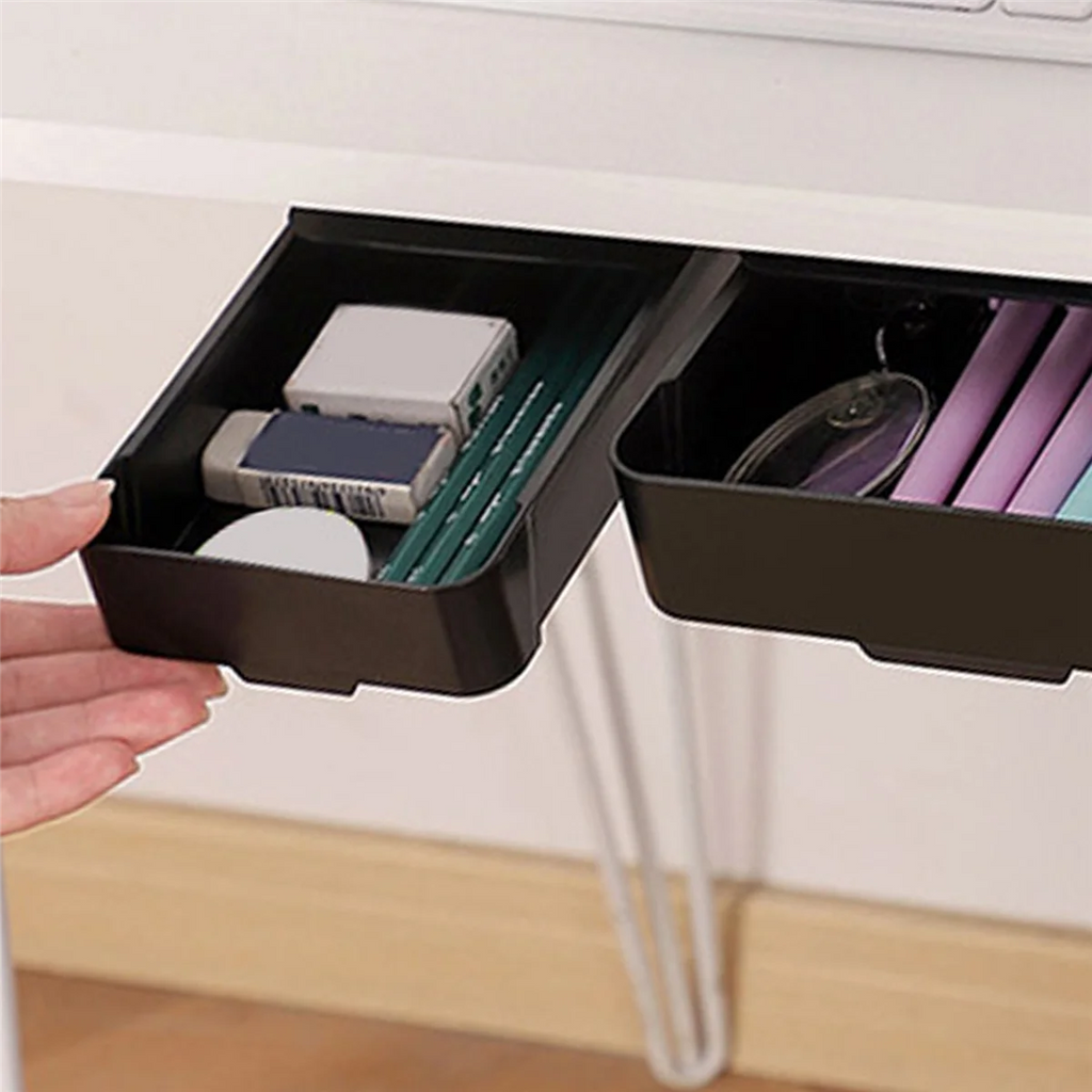Under Desk Drawer Organizer Storage Box with Adhesive U181