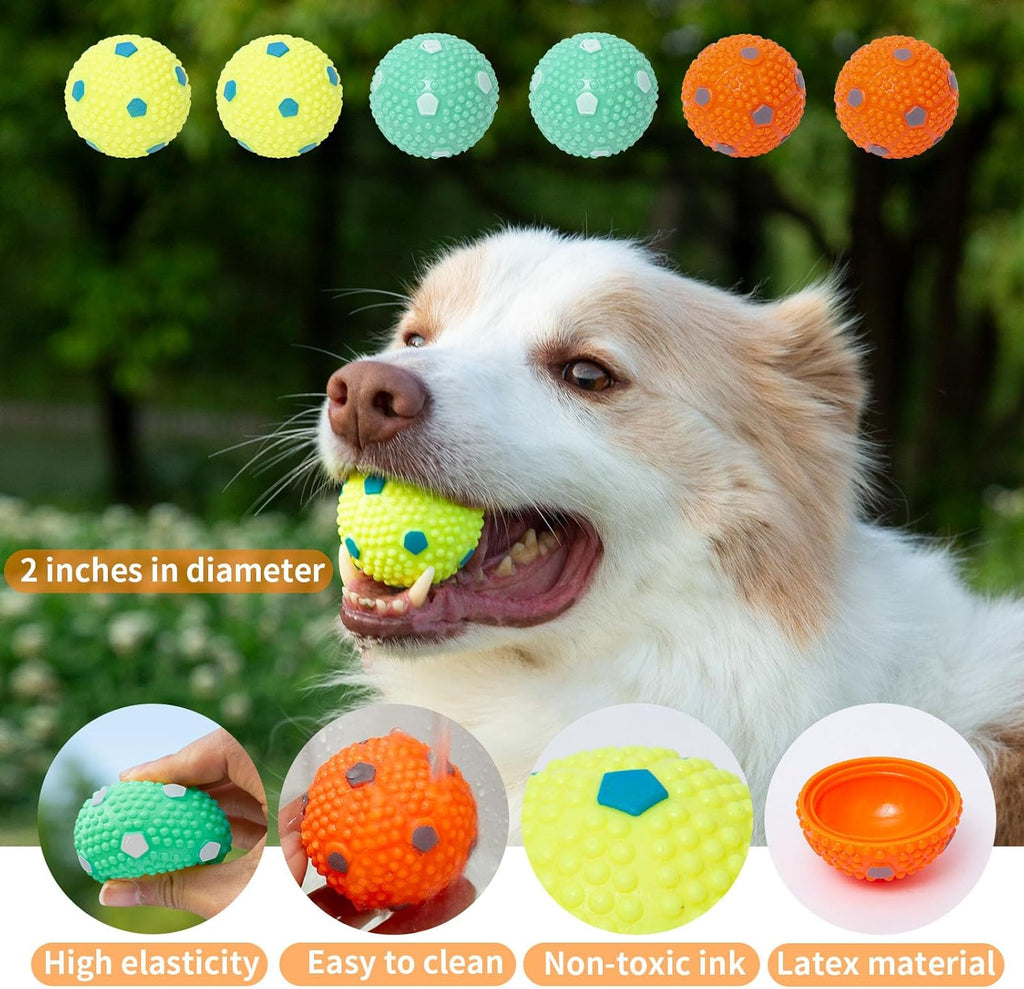 Spotted Latex Balls for Small Dogs, 2 Inches, 6 Pack D743312