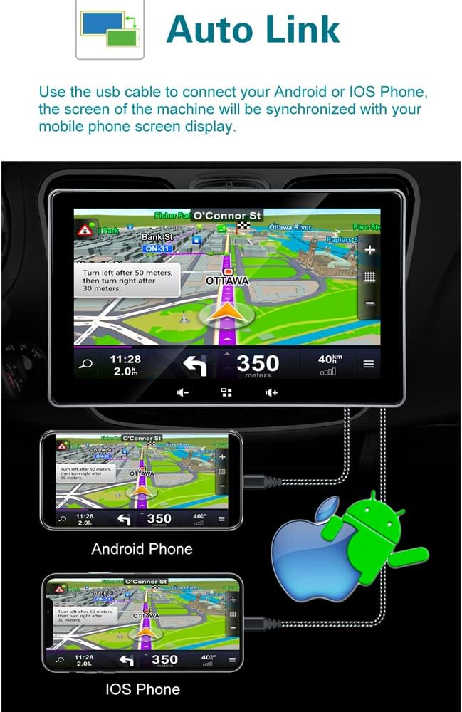 7 Inch Touchscreen Car Stereo with Bluetooth, Carplay and Android Auto D56828