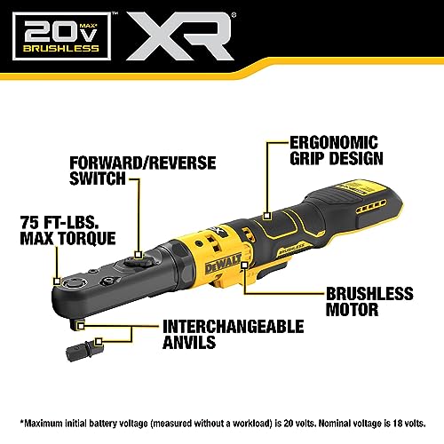 Cordless Ratchet Set, 3/8" and 1/2" Sealed Head, Battery and Charger Included Y963