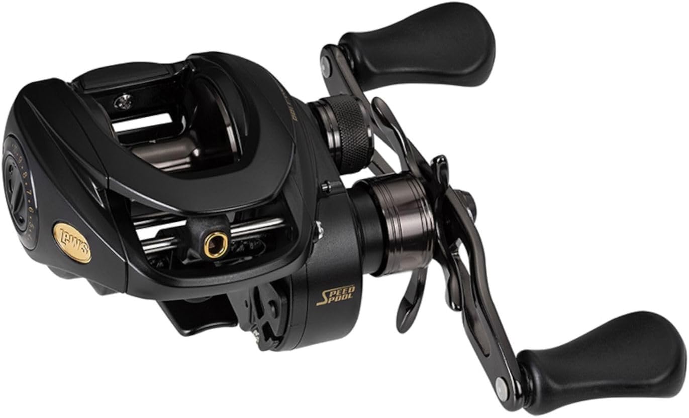 Lew's BB1 Pro Baitcast Fishing Reel, Left-Hand Retrieve, 6.2:1 Gear Ratio, 10 Bearing System with Stainless Steel Double Shielded Ball Bearings