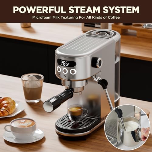 20 Bar Espresso Machine with LED Display and Milk Frother X8996