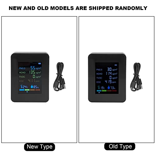 6 in 1 CO2 Monitor with Humidity, Temperature, PM2.5, TVOC, HCHO Detector C9630