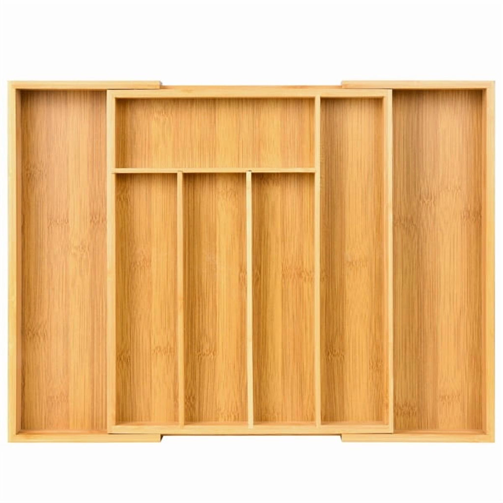 Bamboo Drawer Organizer for Cutlery and Kitchen Storage O939