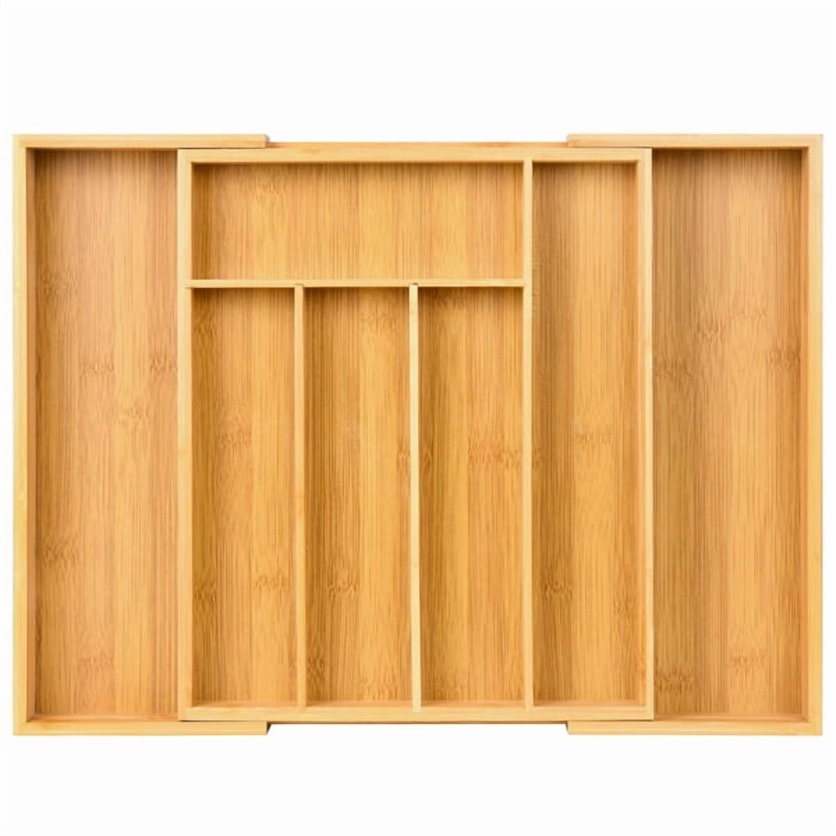 Bamboo Drawer Organizer for Cutlery and Kitchen Storage O939
