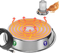 Poultry Waterer Heated Base, Chicken Water Heater for Winter Deicer Heated Base Chicken Coop Water Heater with 7.9ft Cable for Poultry Founts