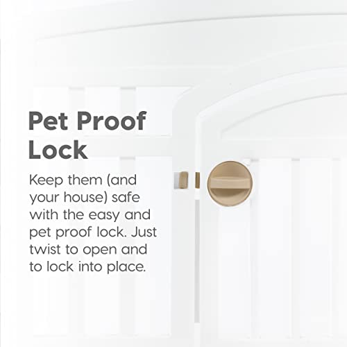 Dog Playpen, 8-Panel 34" with Door, Indoor/Outdoor, Foldable Q5752