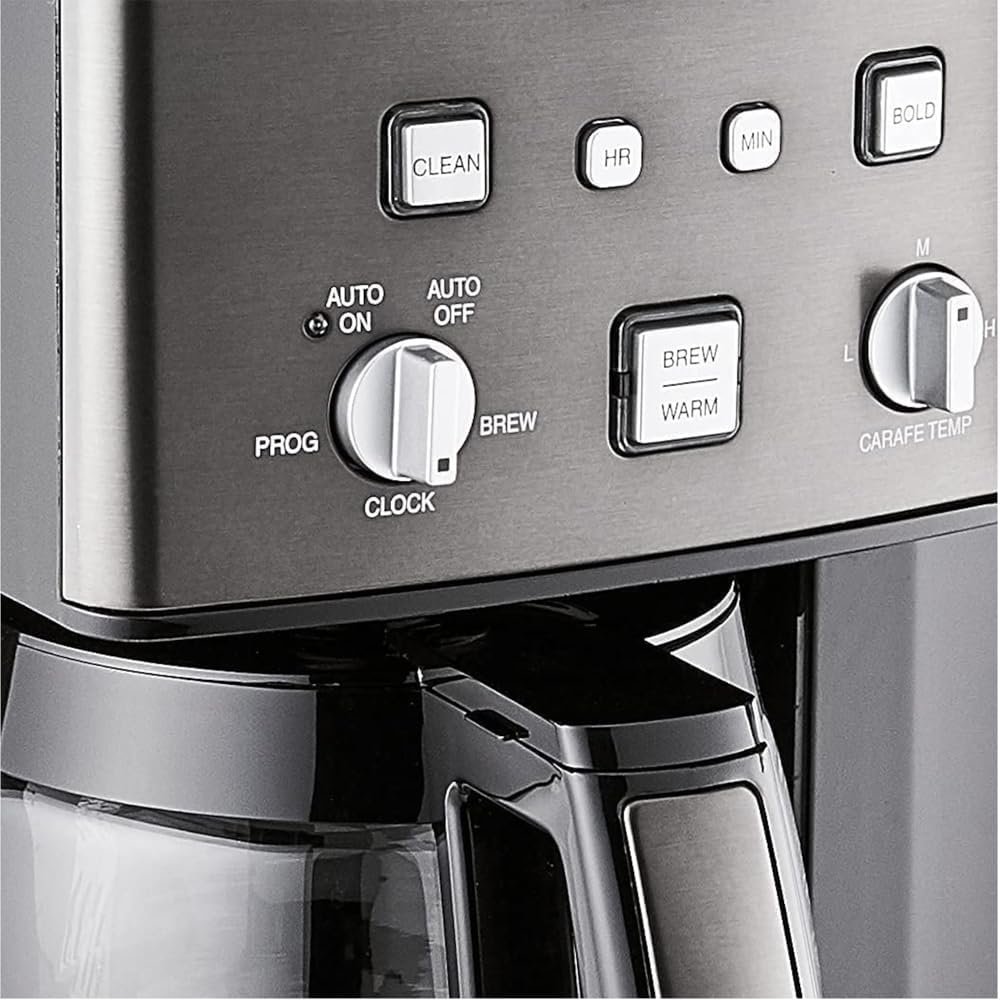 Coffee Maker 12 Cup with 3 Single-Size Brewers, Black/Stainless Steel J107119