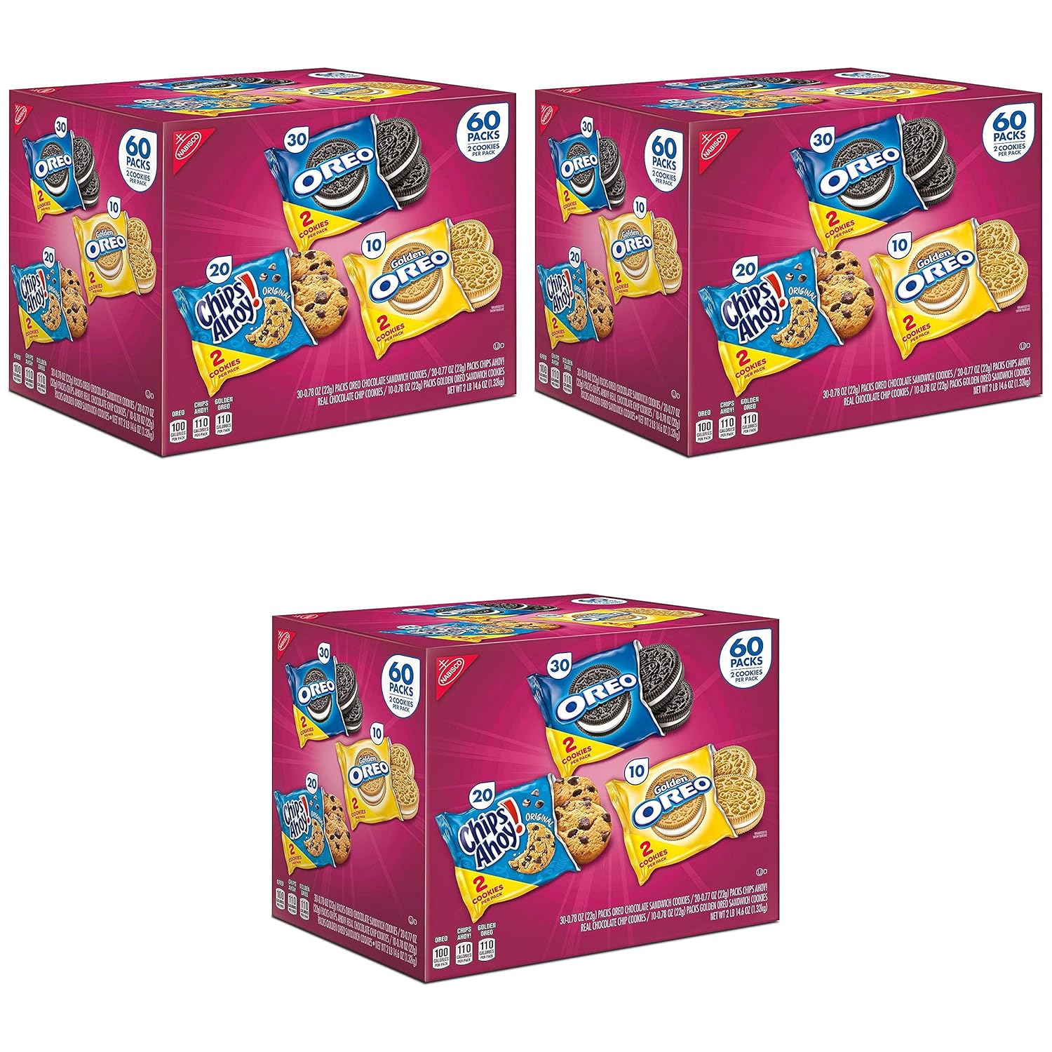 Product of Nabisco Cookie Variety Pack (60 pk.) - [Bulk Savings] Pack of 3