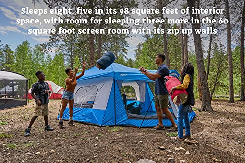 8 Person Water Resistant Tent with Convertible Screen Room L110818