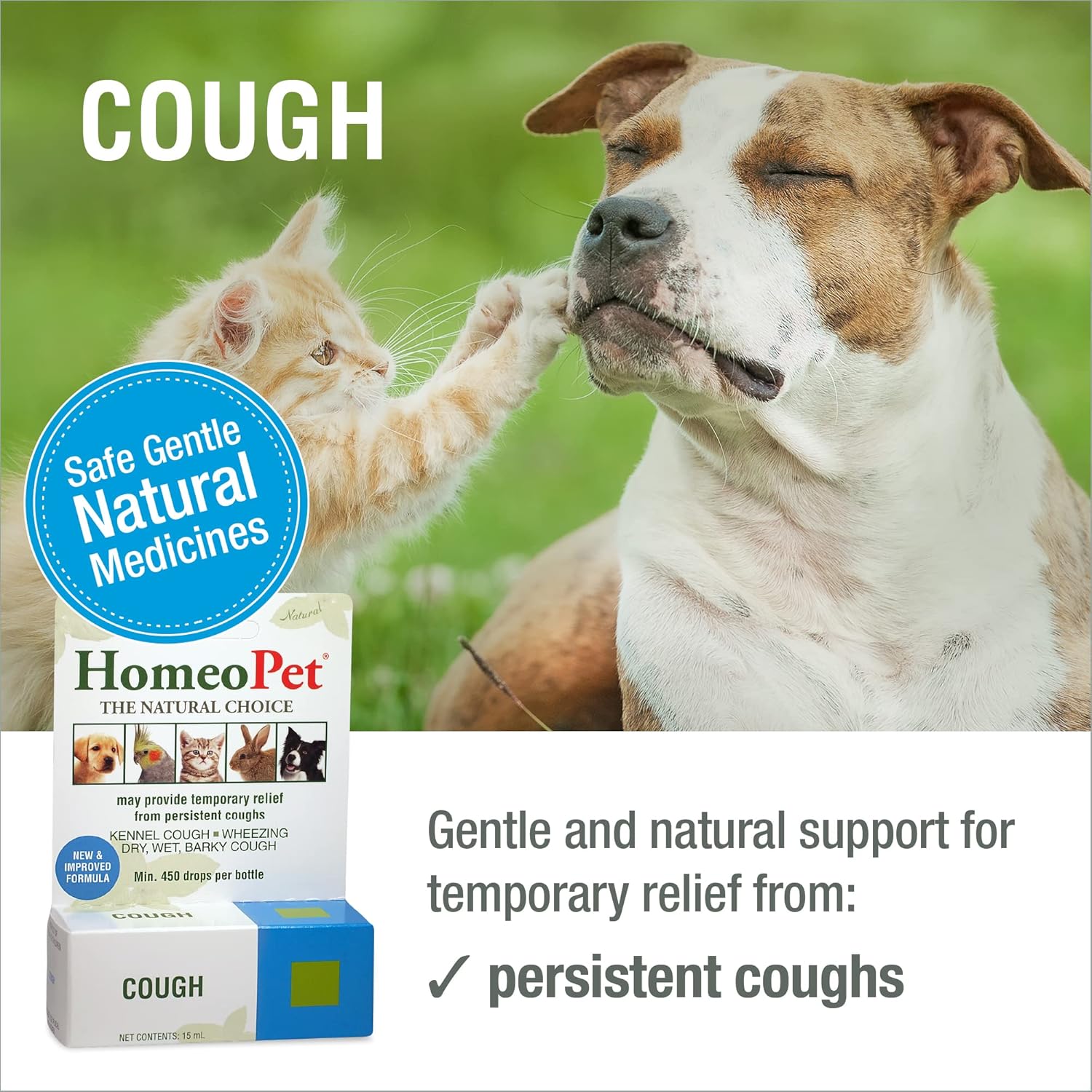 Cough Relief for Dogs, Cats, and Small Pets, 15 ml B61521