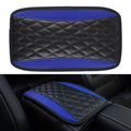 Amiss Car Center Console Cushion Pad, Universal Waterproof Car Armrest Seat Box Cover, Car Interior Accessories, PU Leather Auto Armrest Cover Protector for Most Vehicle, SUV, Car (Black)