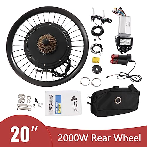 72V 2000W Rear Wheel Motor Electric Bike Conversion Kit with LCD Display C2388