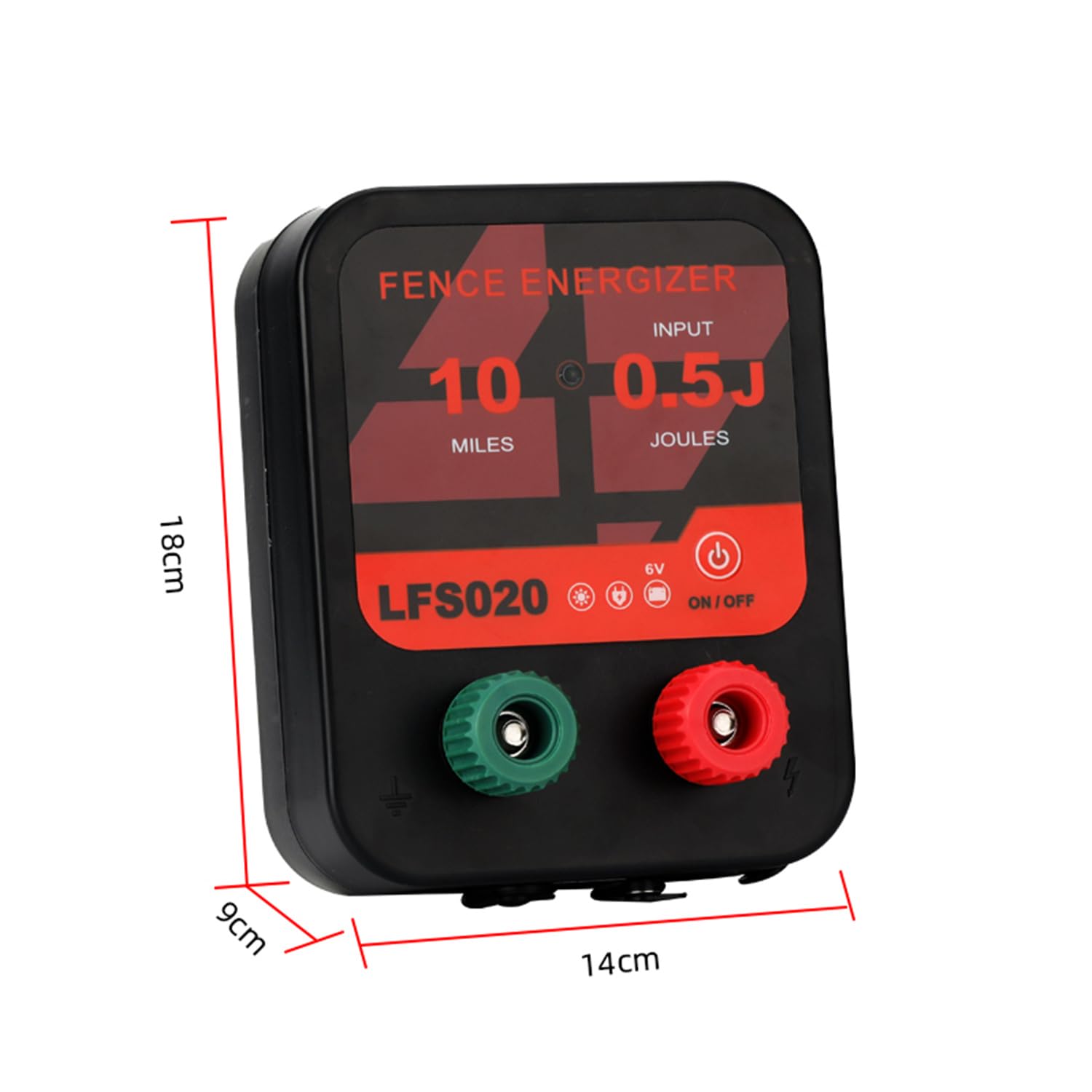 Solar Powered Electric Fence Charger 12V 0.3J Waterproof C592899