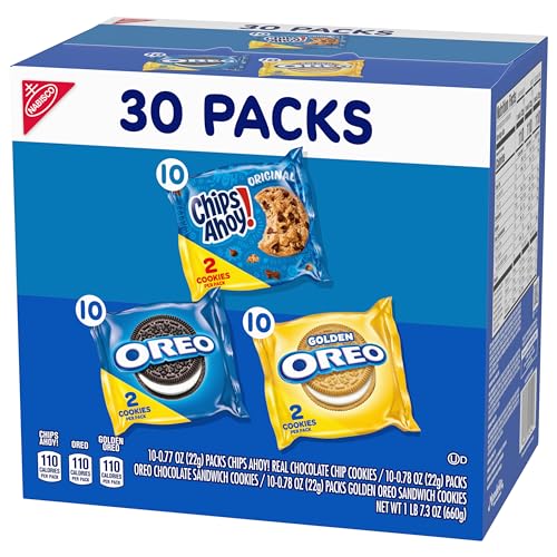 Cookie Variety Pack, 30 Snack Packs (2 Cookies Per Pack) T2124