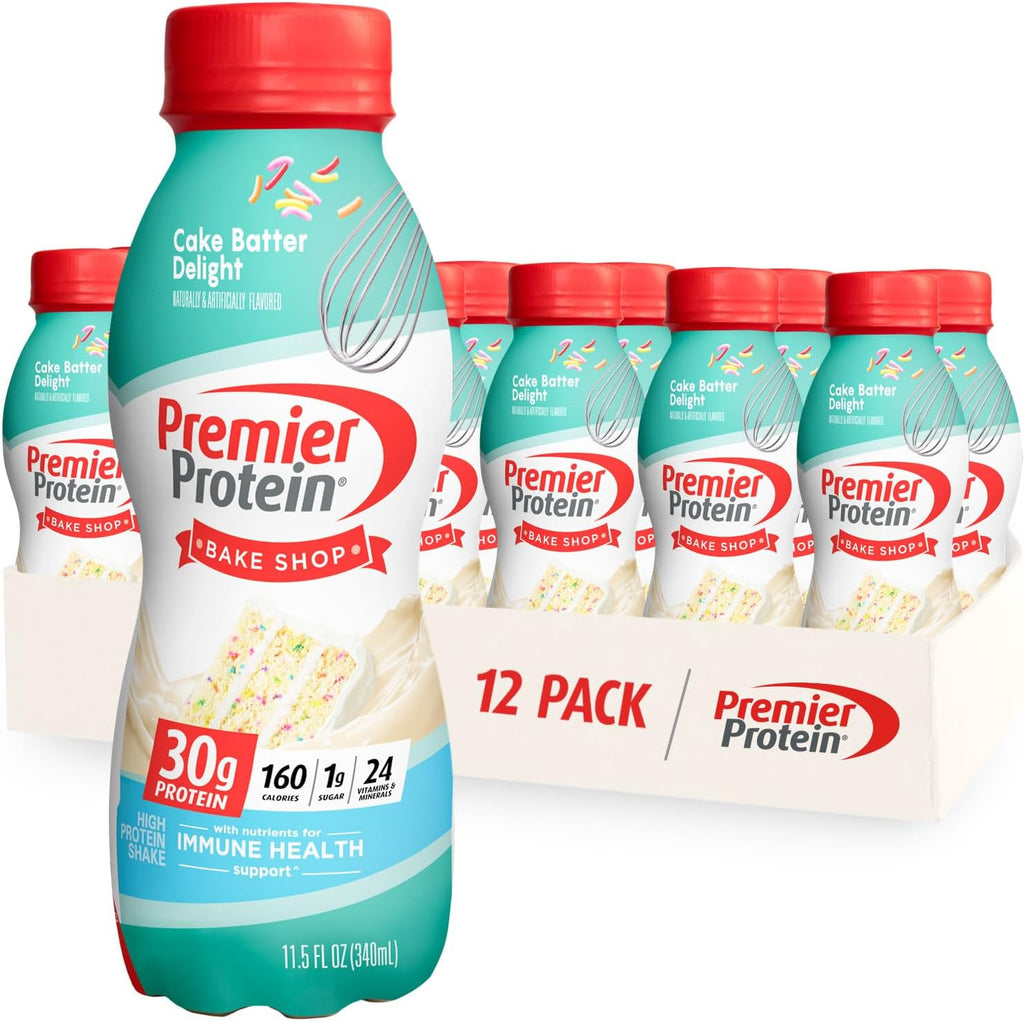 Protein Shake Salted Caramel Popcorn and Cake Batter, 30g Protein, 12 Pack N59767
