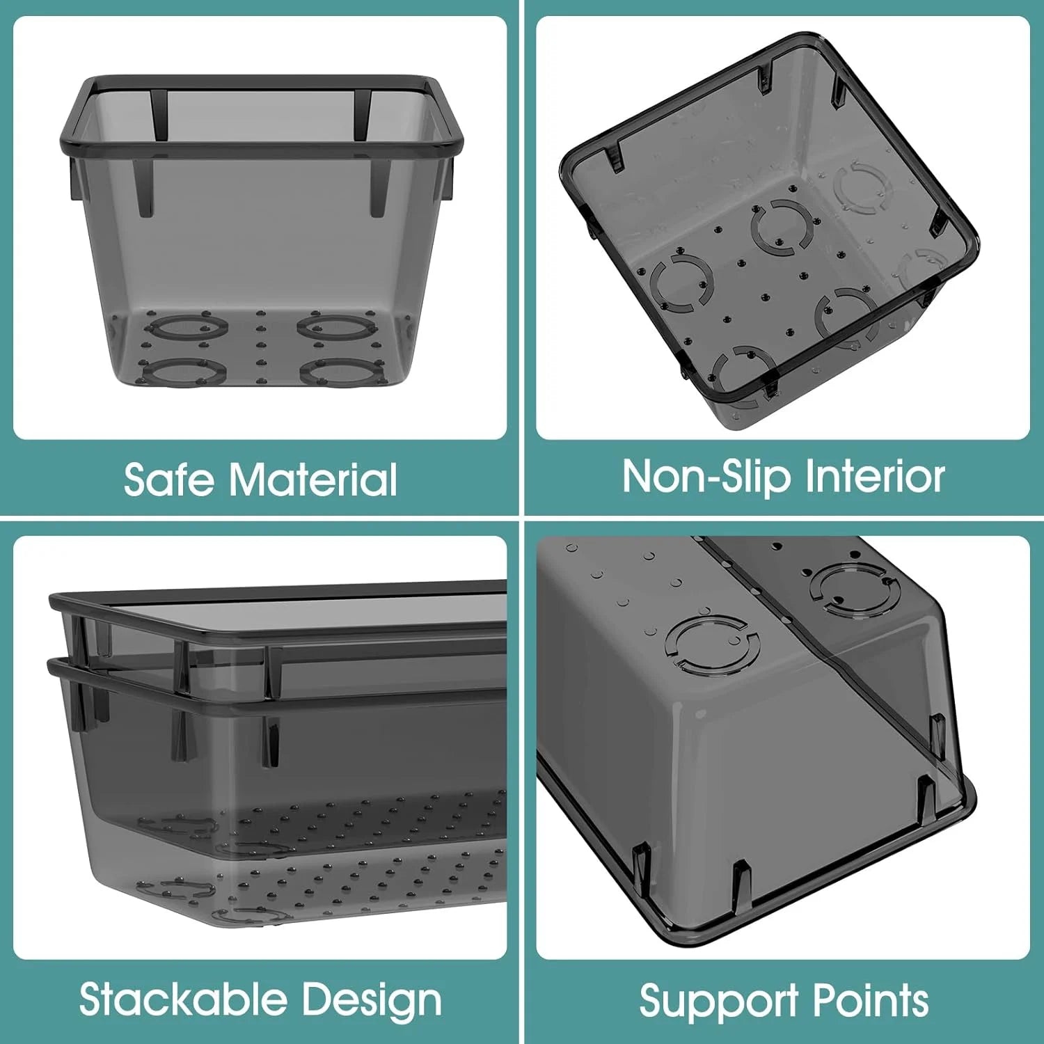 Plastic Drawer Organizer Set for Makeup, Jewelry, and Office Storage T326482