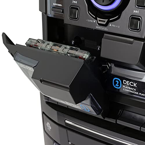 Bluetooth 3 Speed Stereo Turntable with CD Changer and Dual Cassette Deck L41795