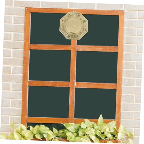 Brass Bagua Mirror Wall Hanging Chinese Decor O567221