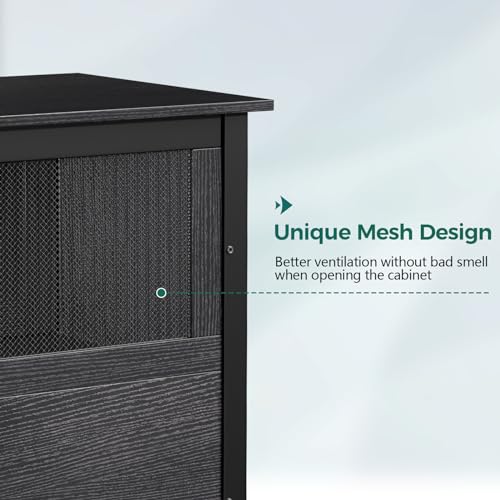 Metal Fish Tank Stand with Cabinet, Holds up to 2 Aquariums Z741