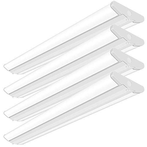 AntLux 110W 8FT LED Shop Lights Ultra Slim LED Wraparound, 12600LM, 5000K, 8 Foot Strip Light, Flush Mount Garage Office Warehouse Ceiling Lighting Fixture, 8 Foot Fluorescent Tube Replacement, 4 Pack