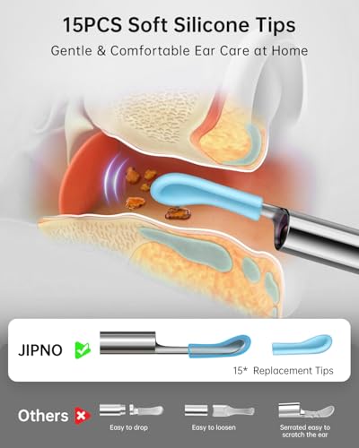 Ear Wax Removal Tool Camera with 6 LED Light, Ear Cleaning Kit for iPhone iPad Android K1307
