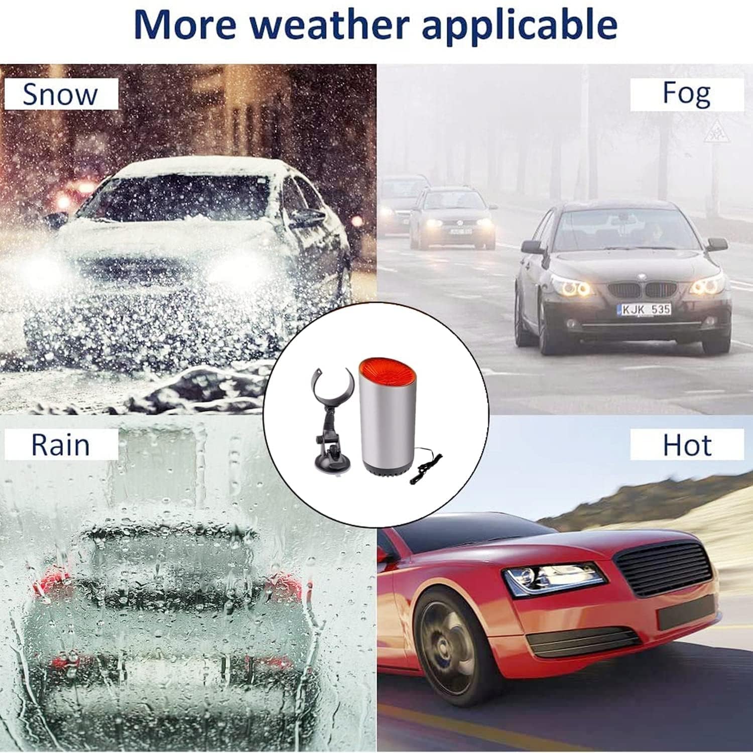 Portable Car Heater 12V 150W with Defogger and Cooling Fan R356462