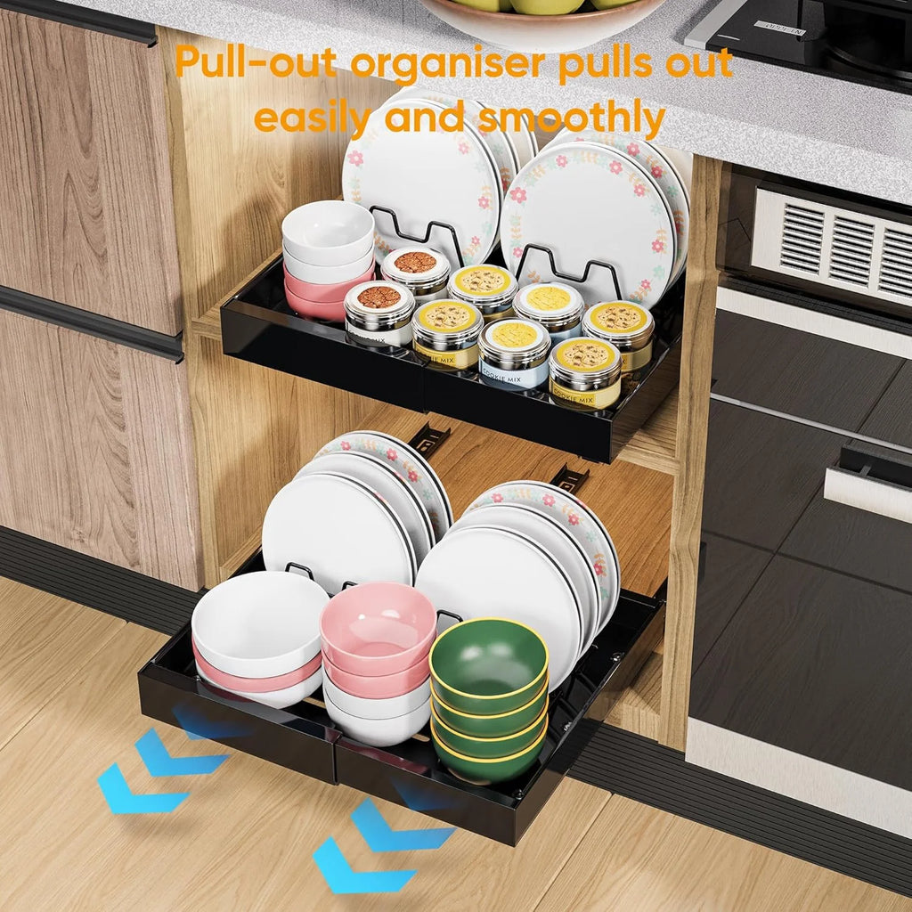 Expandable Pull Out Cabinet Organizer Adhesive, 2 Pack W451