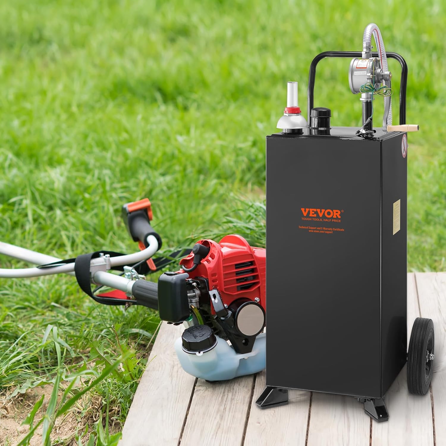 Fuel Caddy 30 Gallon with Wheels and Manual Transfer Pump J54168