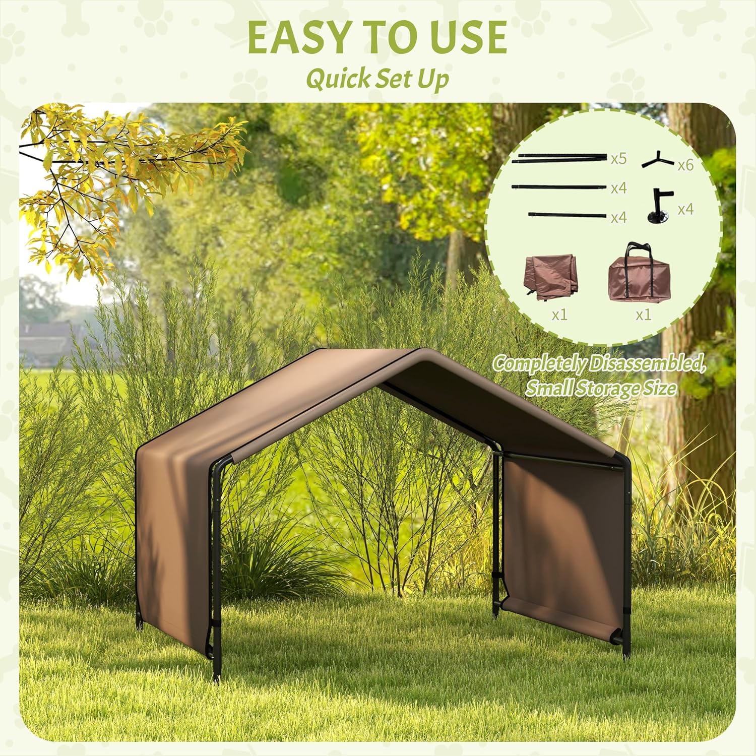 Dog Tent, Portable Shelter, Water Resistant, Outdoor H616665