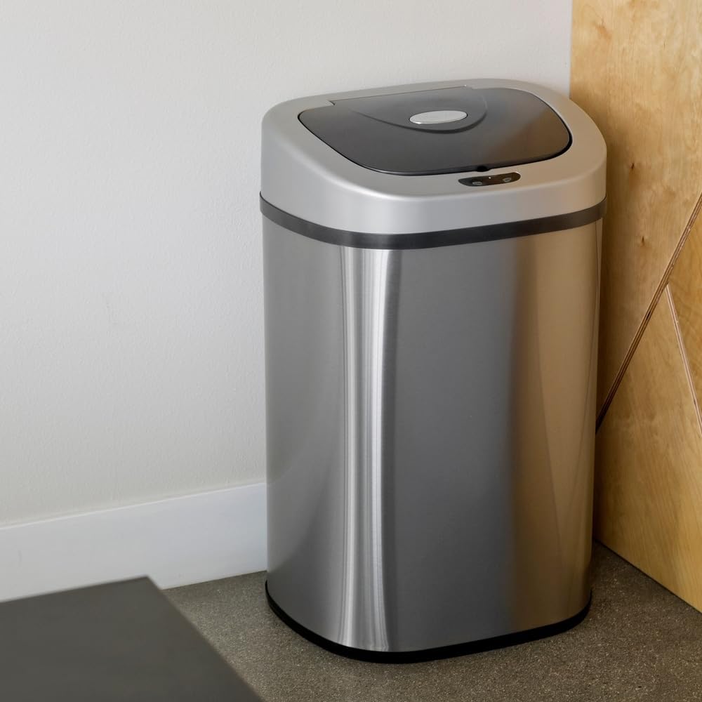 Motion Sensor Trash Can Stainless Steel 21.1 Gallon O15648