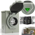 30 Amp Generator Inlet Box [Pre-Drilled] with Green Safely Light, PB30 Power Inlet Box, 7500 Watts Generator Transfer Switch Accessories for Emergency in Snowstorm Weather, ETL Listed