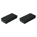 2X Under Desk Drawer Organizer Storage Box Self-Adhesive Stationary Container Desk Makeup Holder Black