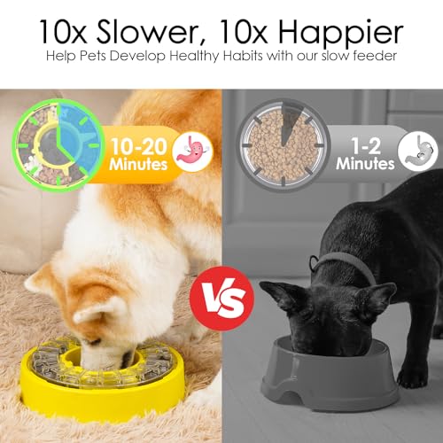 Interactive Dog Puzzle Toy Slow Feeder Bowl for Large Breed Q159