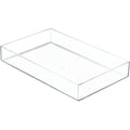 iDesign Clear Drawer Organizer, Plastic Tray for Makeup Storage on Bathroom Vanity, Dresser or Desk