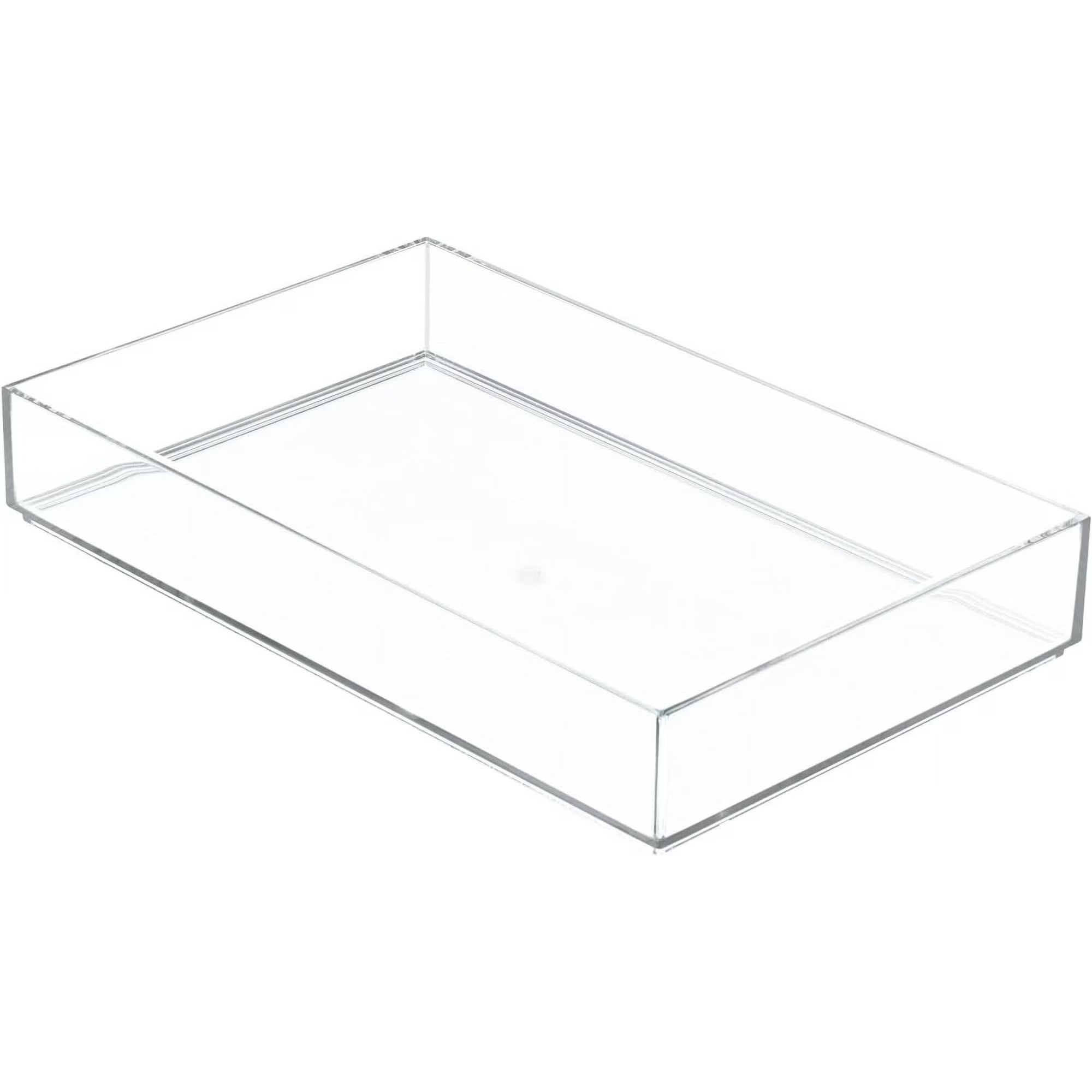 iDesign Clear Drawer Organizer, Plastic Tray for Makeup Storage on Bathroom Vanity, Dresser or Desk