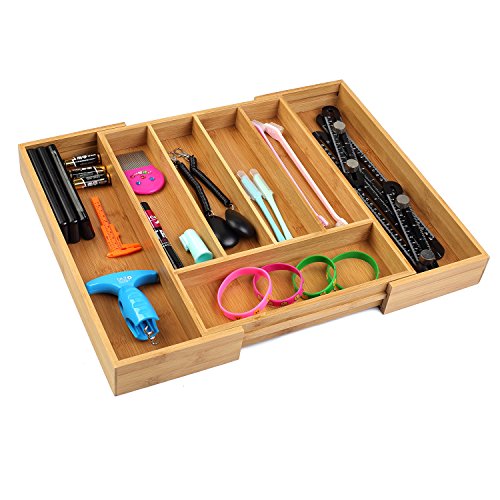 Bamboo Cutlery Tray for Kitchen Utensils and Drawer Organizer O851769