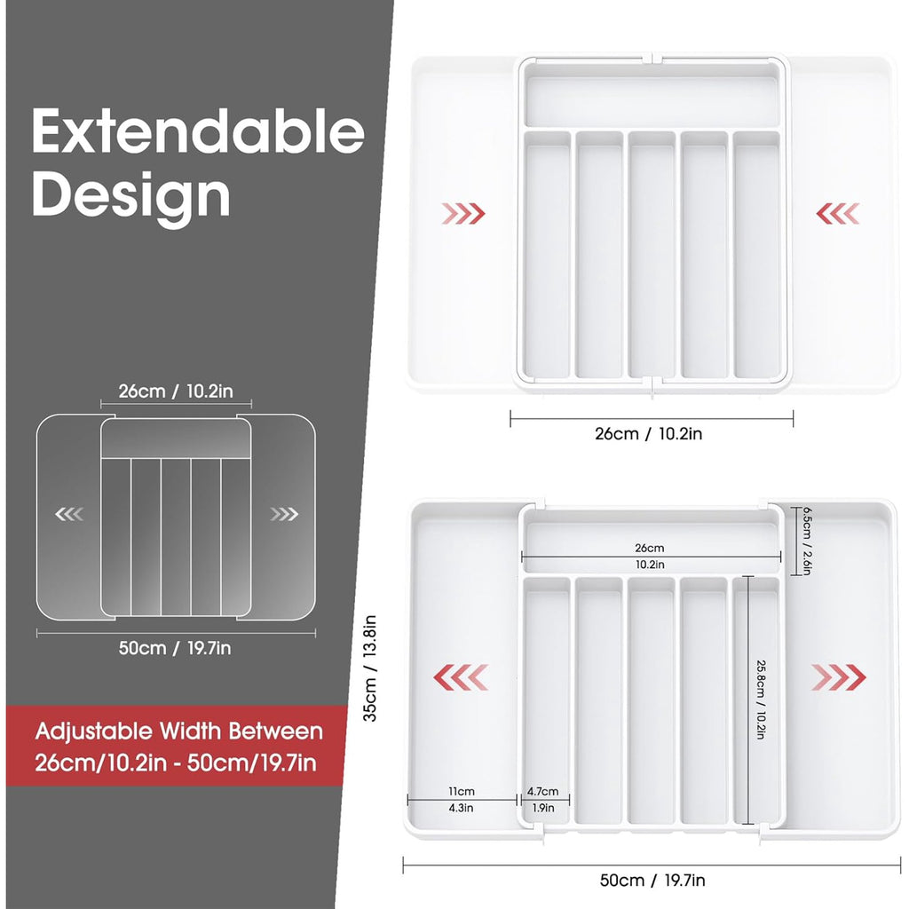 Expandable Silverware Drawer Organizer for Utensils, Cutlery and Storage A607835